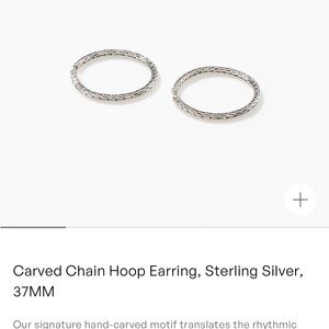 John Hardy Silver Chain Pattern Earrings